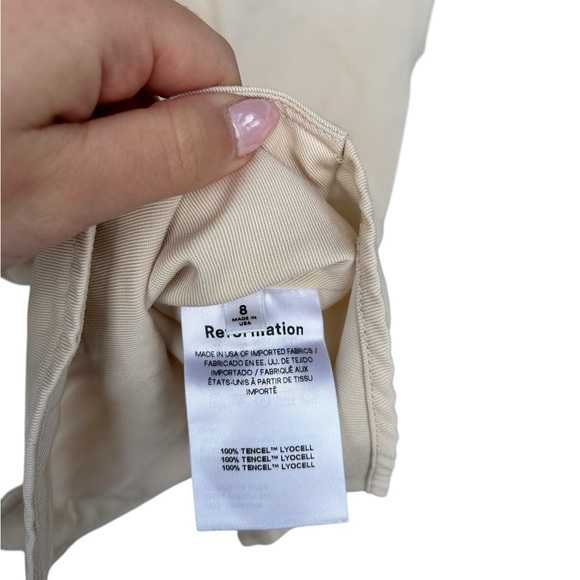 Reformation The Devin Sleeveless Vest Top - TENCEL - Size 8 - Tan Cream - Picture 10 of 13